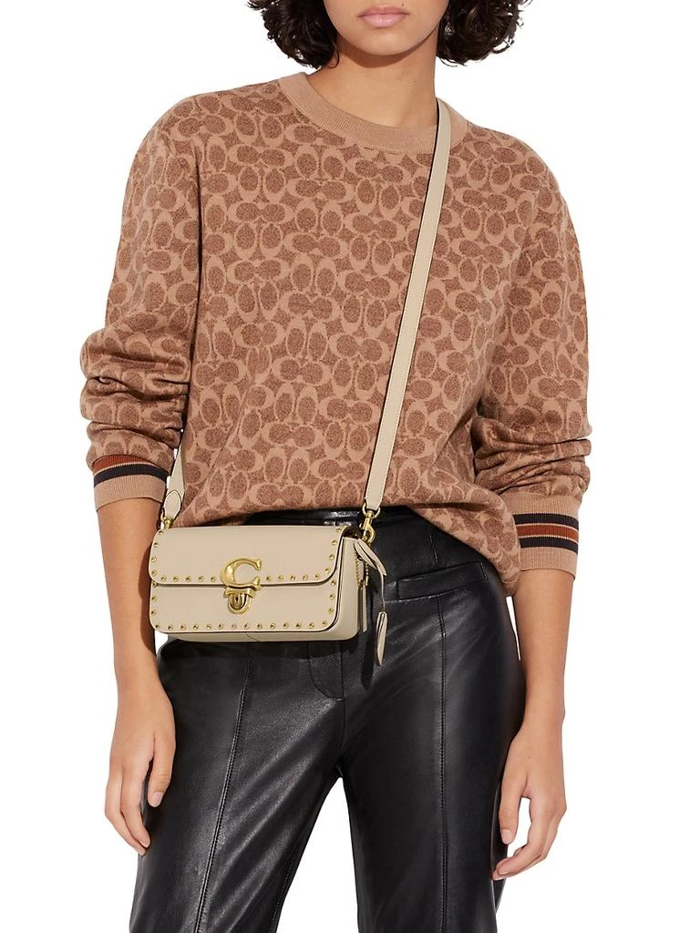 商品Coach|Studded Leather Shoulder Bag,价格¥1687,第2张图片详细描述