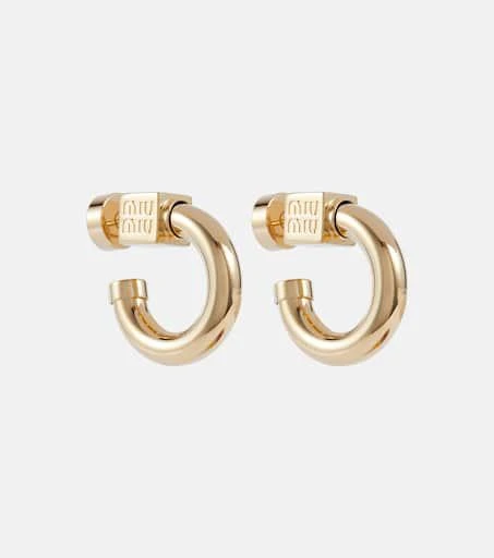 商品Miu Miu|Logo圈形耳环,价格¥6064,第1张图片