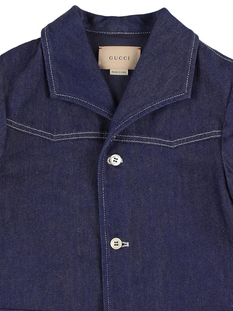 商品Gucci|Logo Embroidered Denim Jacket,价格¥5649,第1张图片详细描述