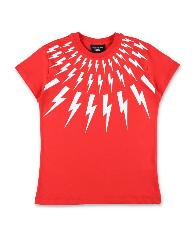 商品Neil Barrett|Fair-isle Thunderbolt T-shirt,价格¥674,第1张图片