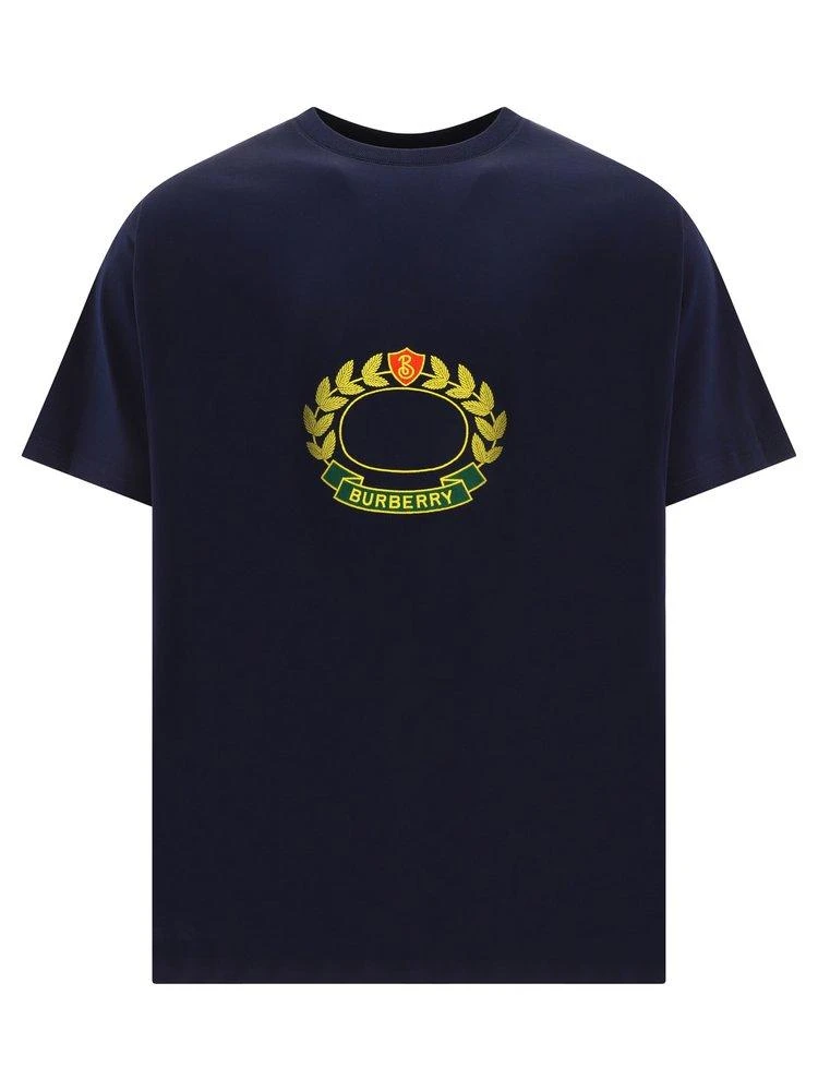 商品Burberry|Burberry Logo Embroidered Crewneck T-Shirt,价格¥2236,第1张图片