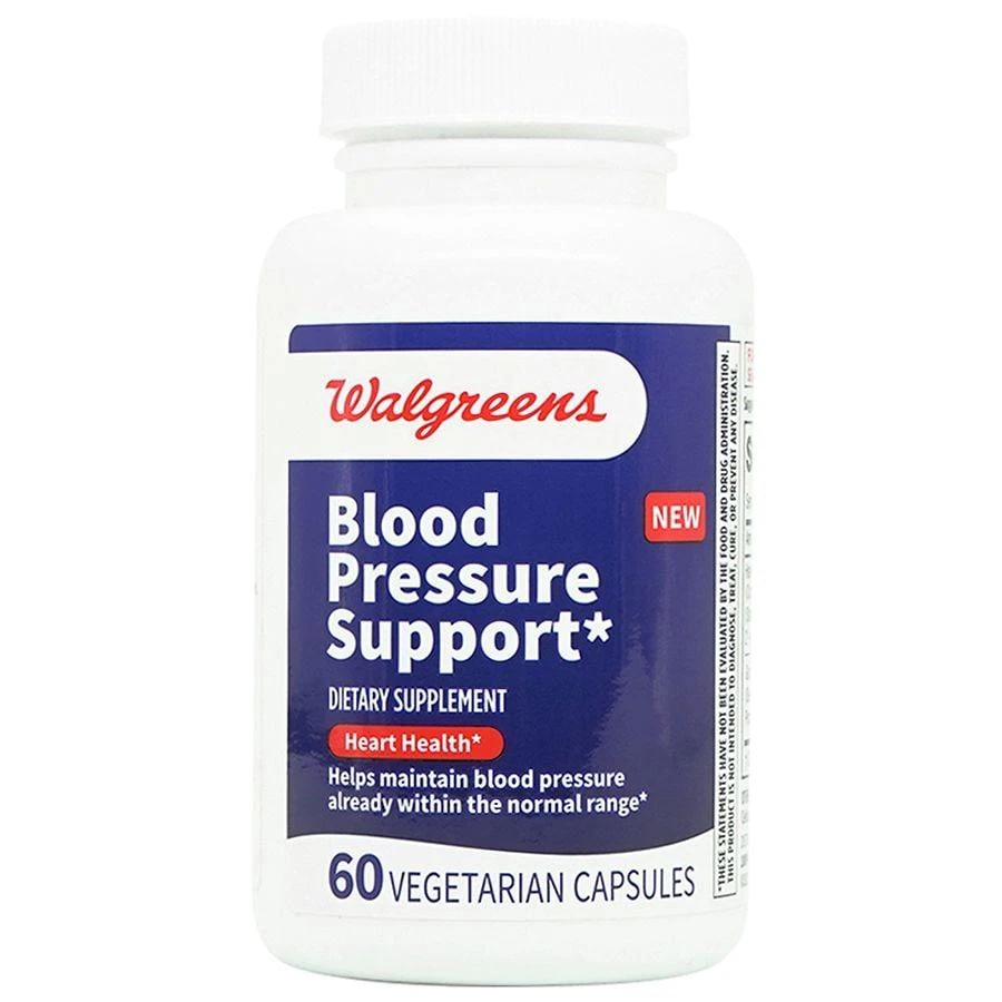 商品Walgreens|Blood Pressure Support Supplement Capsules for Heart Health (60 days),价格¥154,第1张图片