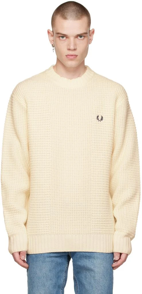 商品Fred Perry|Off-White Textured Sweater,价格¥661,第1张图片