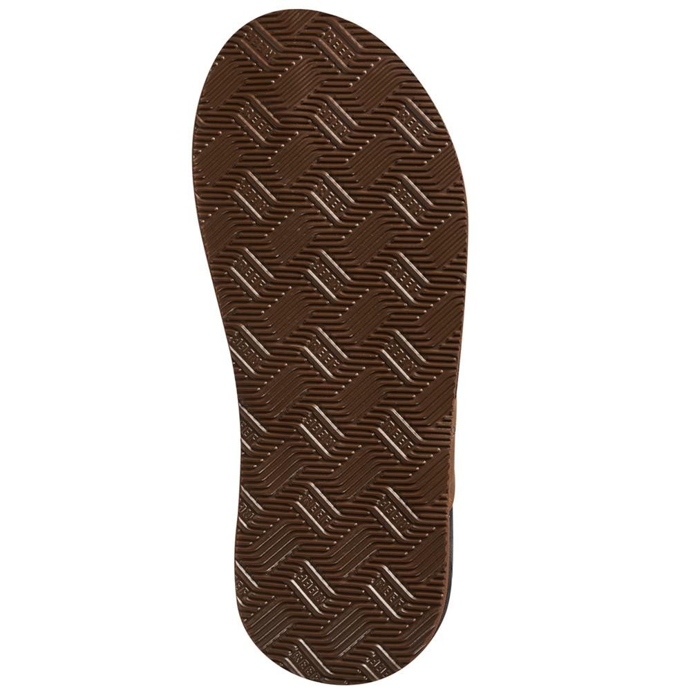 Men's Cushion Spring Faux-Leather Flip Flops商品第4张图片规格展示