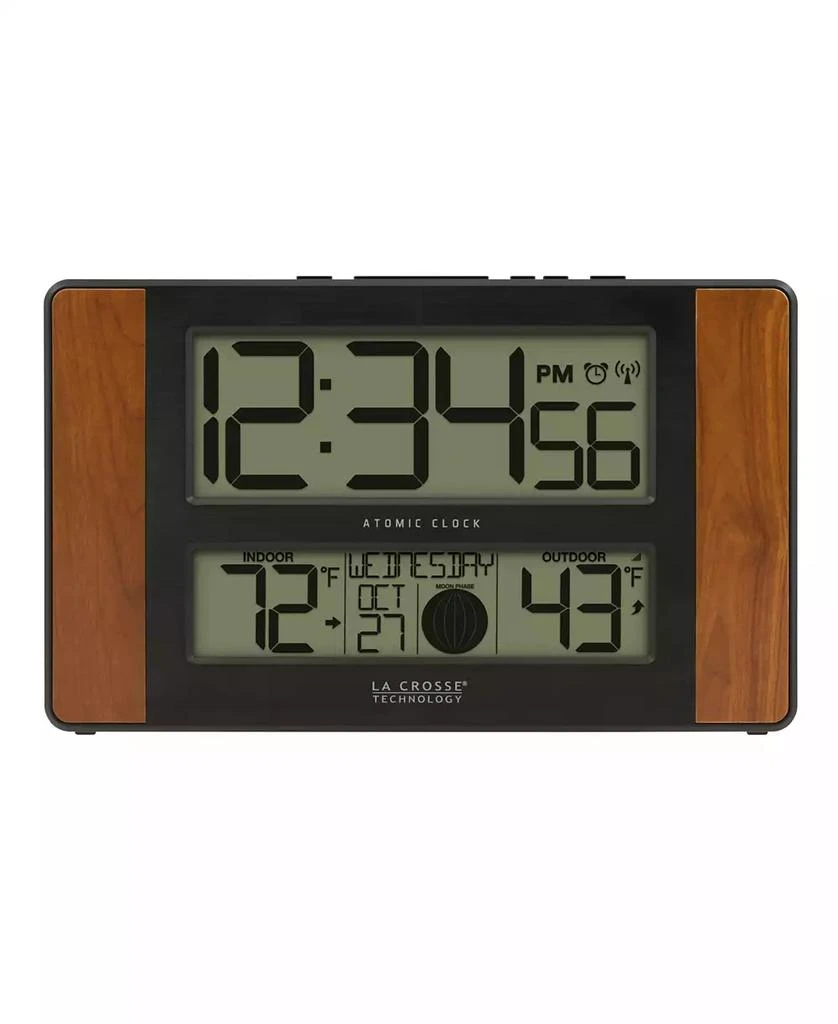 商品La Crosse Technology|Atomic Digital Clock with Temperature and Moon Phase,价格¥403,第1张图片