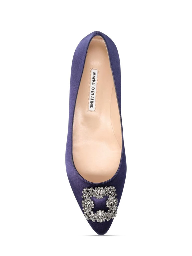 商品Manolo Blahnik|10mm Hangisi Silk Satin Flats,价格¥5445,第4张图片详细描述