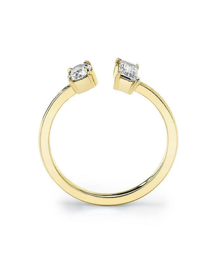 商品VRAI|Lab Grown Diamond Baguette & Oval Mixed Cuff Ring in 14K Gold, .50 ct. t.w.,价格¥6353,第3张图片详细描述