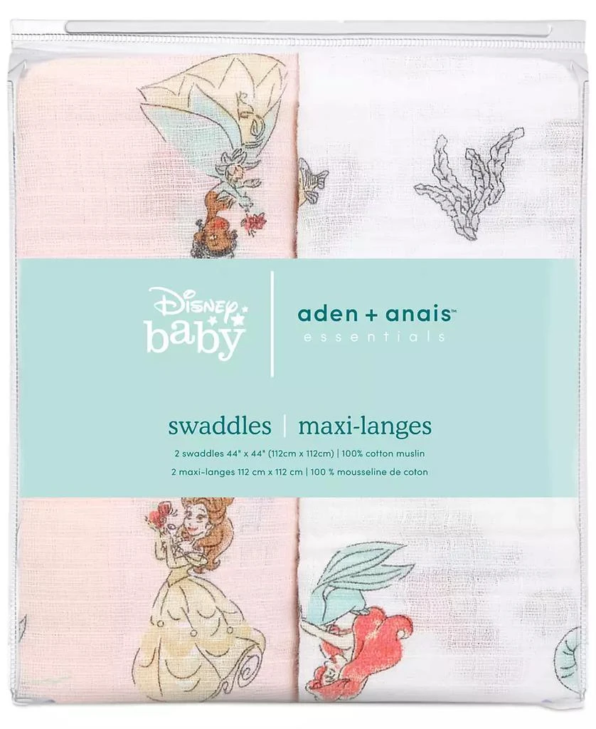 商品aden + anais|Baby Girls Mermaid Muslin Swaddles, Pack of 2,价格¥187,第3张图片详细描述