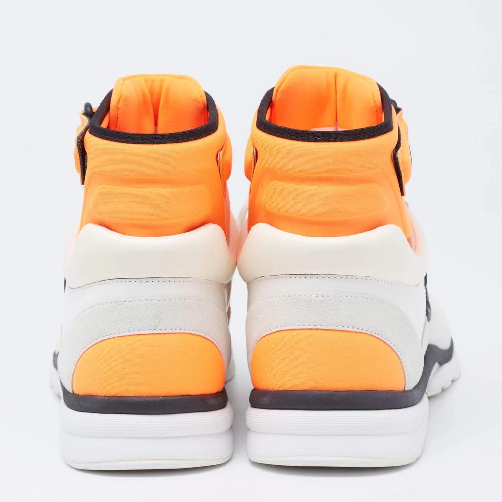 商品[二手商品] Chanel|Chanel Orange/Grey Suede And Leather CC High Top Sneakers Size 42,价格¥9295,第5张图片详细描述