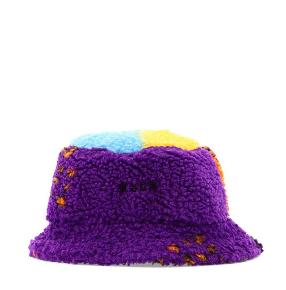 商品MSGM|MSGM Logo-Embroidered Color-Block Bucket Hat,价格¥586,第1张图片