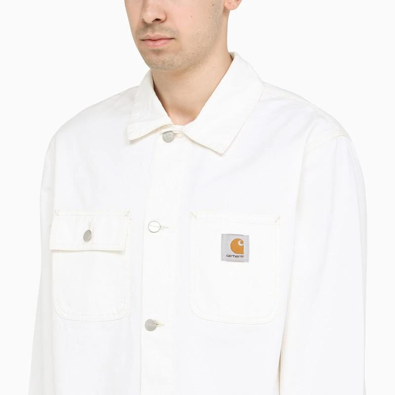 商品Carhartt WIP|White shirt jacket with logo patch,价格¥632,第4张图片详细描述