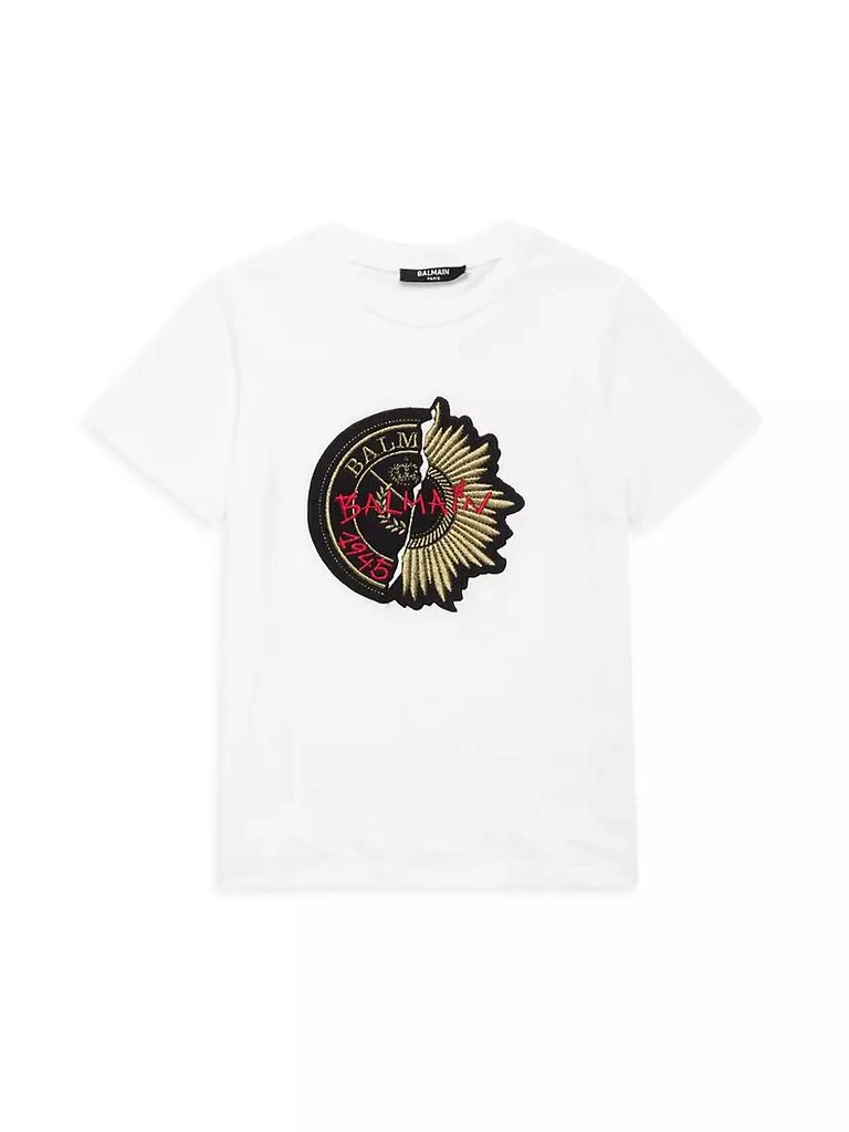 商品Balmain|Little Kid's & Kid's Logo Patch T-Shirt,价格¥1068,第1张图片