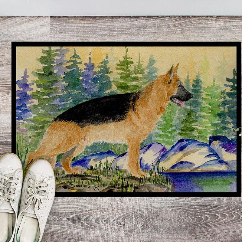 商品Caroline's Treasures|24 in x 36 in German Shepherd Door Mat Indoor/Outdoor,价格¥307,第2张图片详细描述