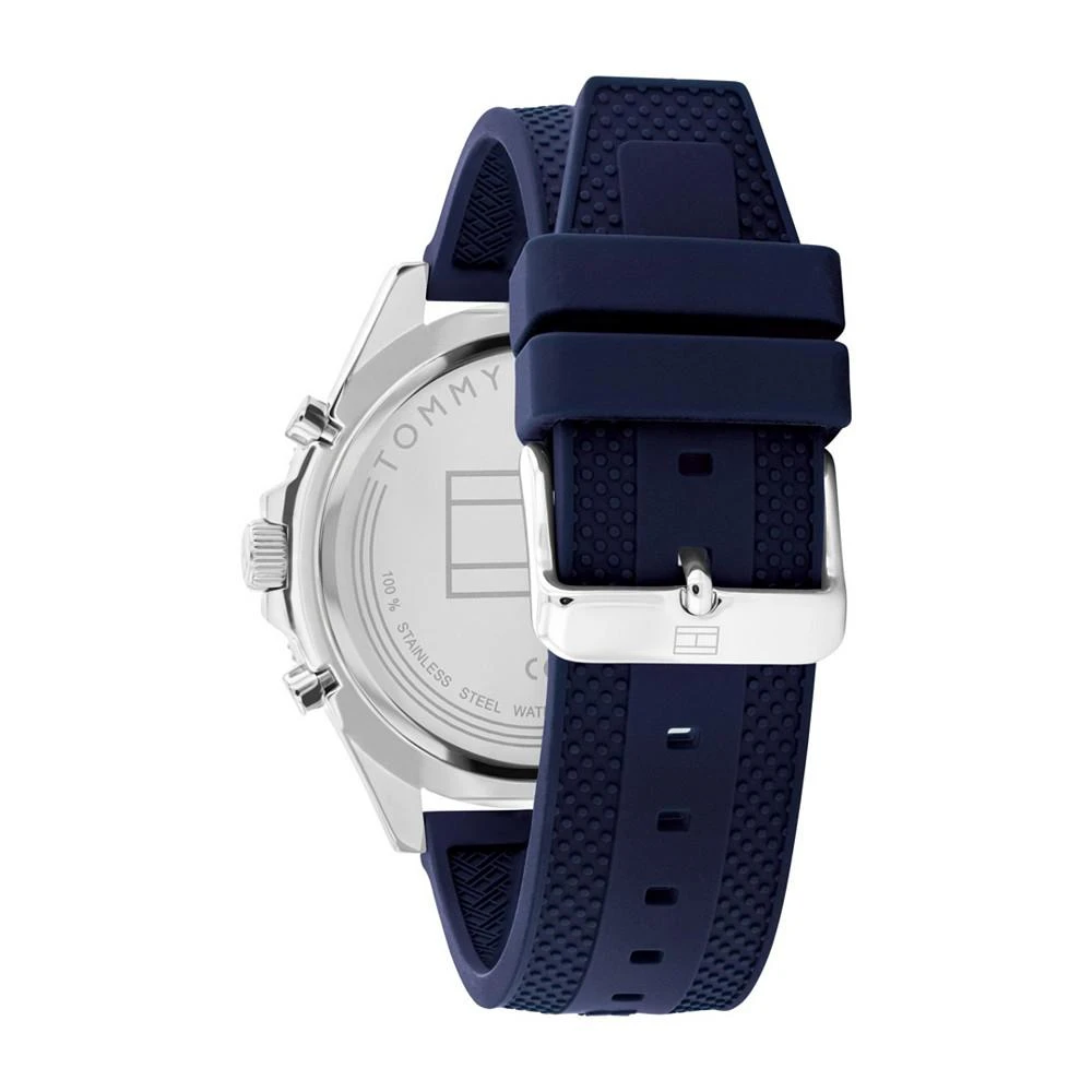 商品Tommy Hilfiger|Men's Blue Silicone Strap Watch 46mm,价格¥930,第3张图片详细描述