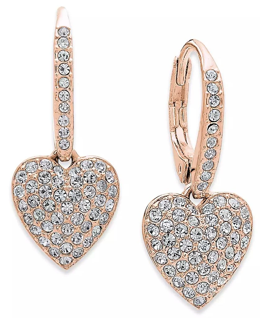 商品Eliot Danori|Pavé Heart Drop Earrings, Created for Macy's,价格¥259,第1张图片详细描述