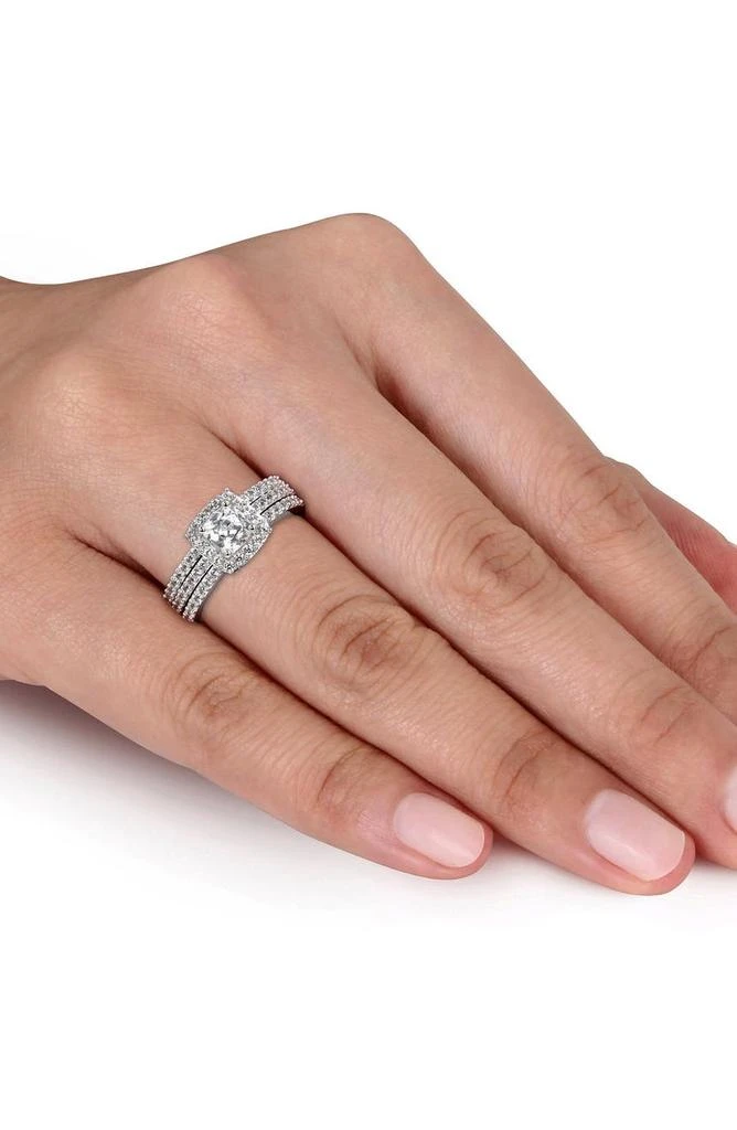商品DELMAR|Created White Sapphire Bridal Ring Set,价格¥661,第3张图片详细描述