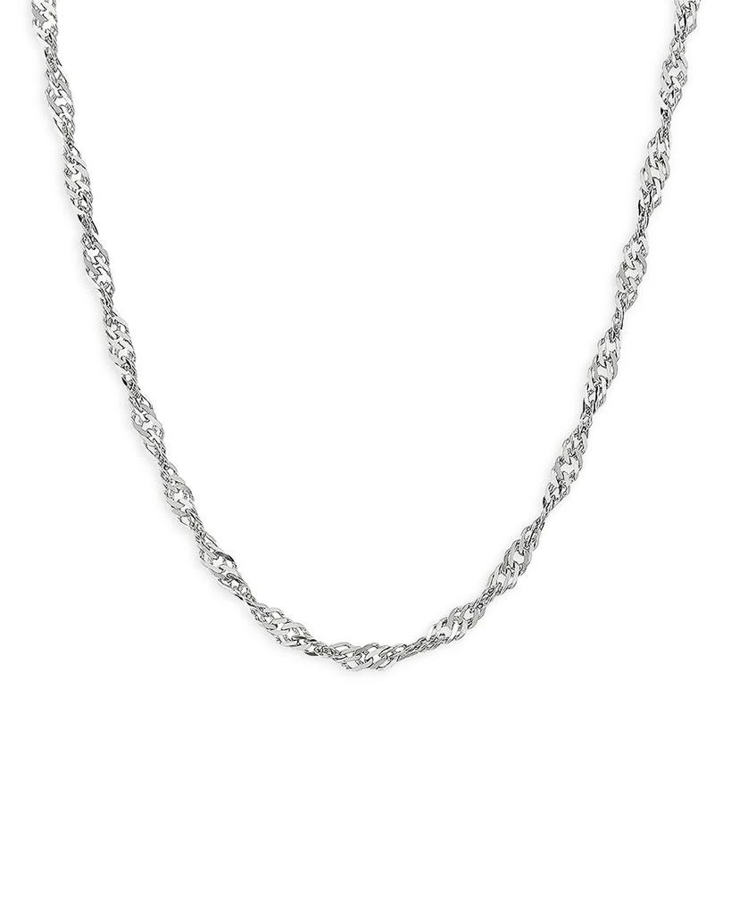 商品Bloomingdale's|14K White Gold Solid Singapore Chain Necklace, 20",价格¥7774,第1张图片详细描述