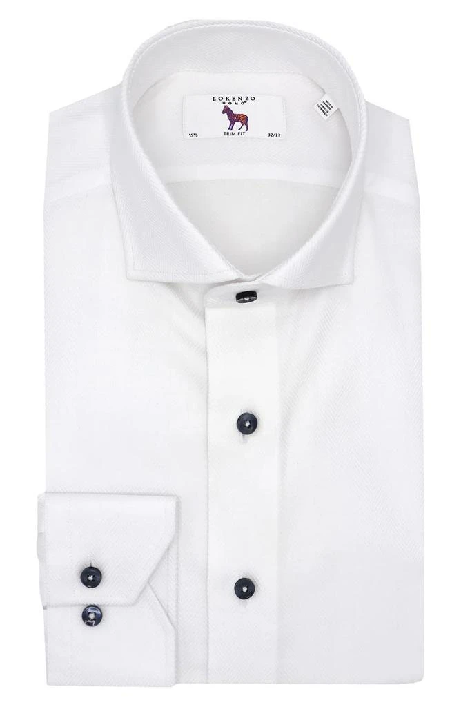 商品Lorenzo Uomo|Trim Fit Chevron Dress Shirt,价格¥451,第1张图片