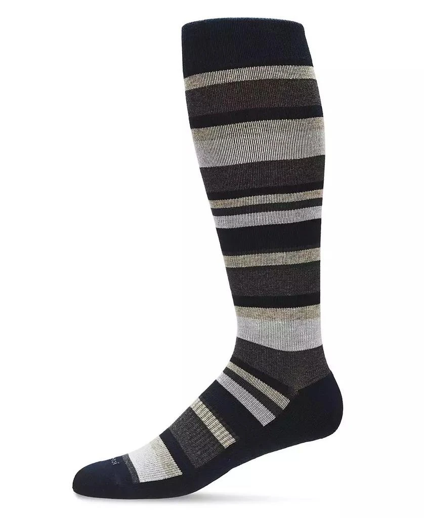 商品Memoi|Multi Striped Cotton Compression Socks,价格¥135,第4张图片详细描述