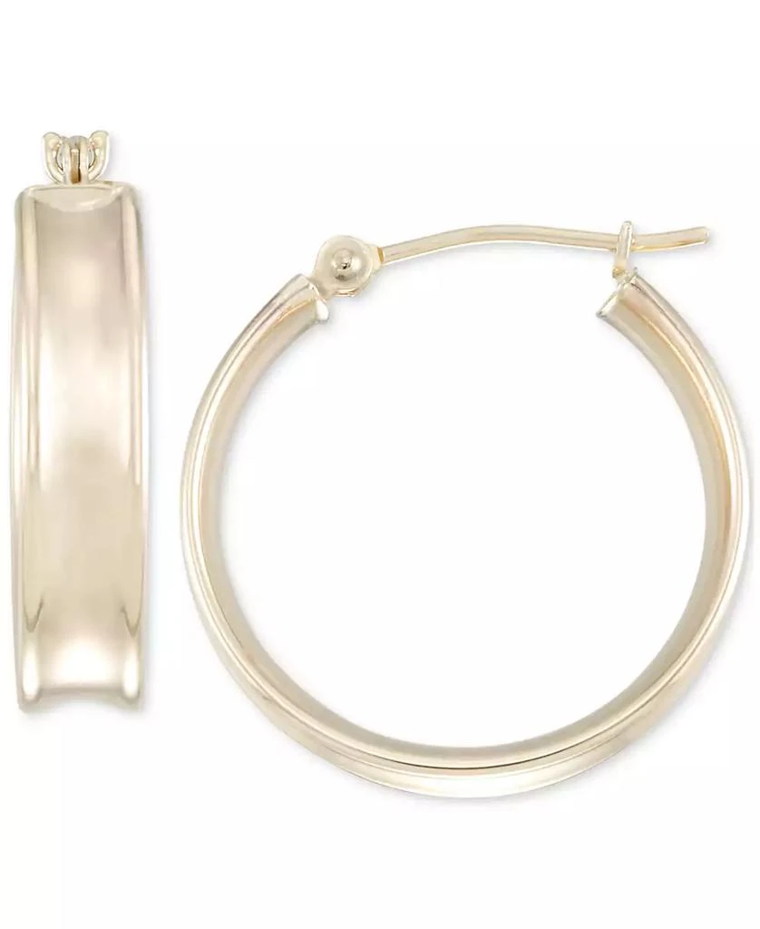 商品Macy's|Polished Round Hoop Earrings in 10k Yellow Gold,价格¥1014,第1张图片