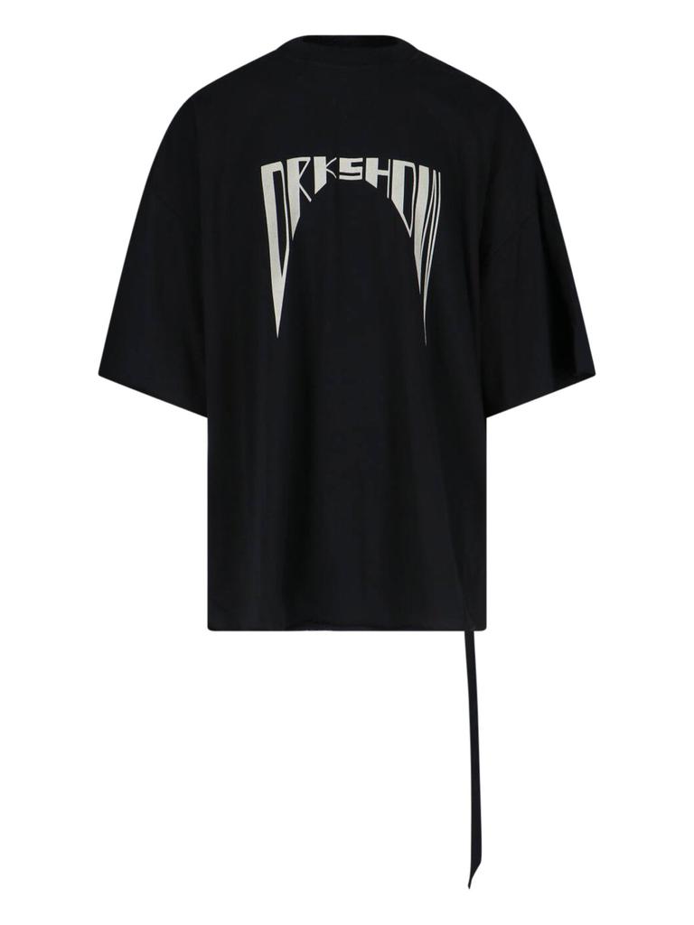 Rick Owens DRKSHDW Logo Printed Crewneck T-Shirt – On Sale