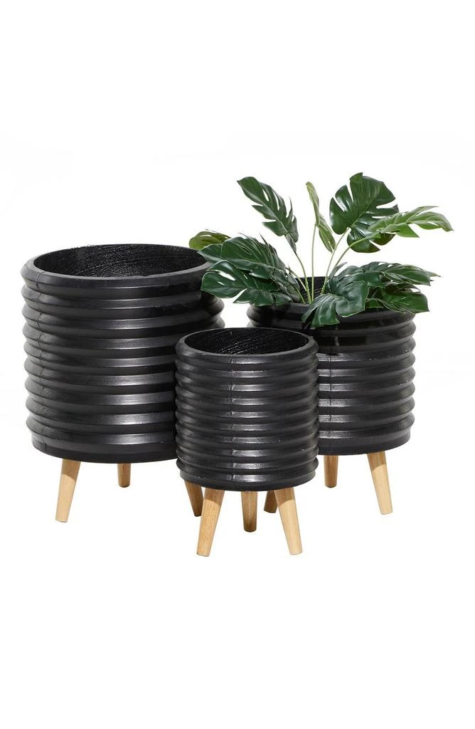 商品COSMO BY COSMOPOLITAN|Black MgO Contemporary Planter - Set of 3,价格¥1096,第1张图片