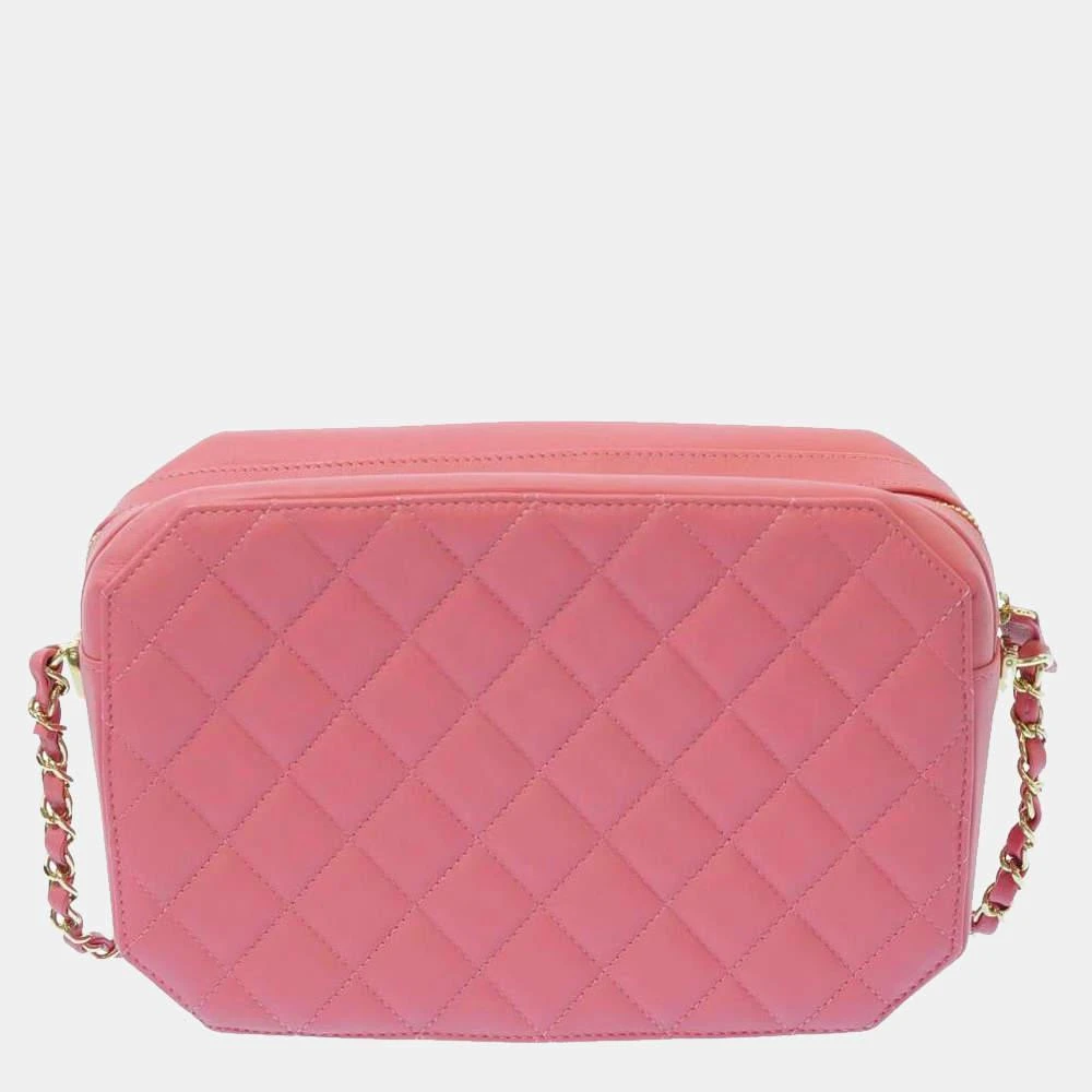 商品[二手商品] Chanel|Chanel Pink Lambskin Leather Octagon CC Logo Chain Shoulder Bag ,价格¥28767,第3张图片详细描述