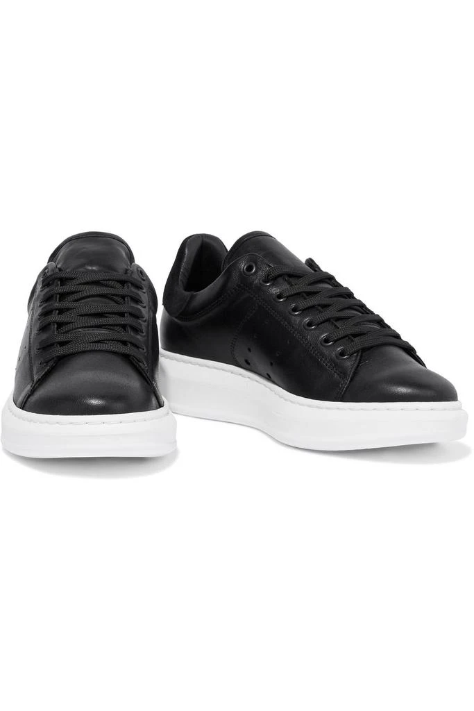 商品IRIS & INK|Clotilde suede-trimmed leather sneakers,价格¥1228,第3张图片详细描述