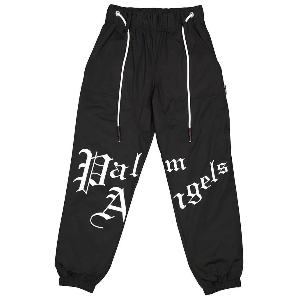 Palm Angels Black Gothic Logo Sweatpants, Size Small商品第1张图片规格展示