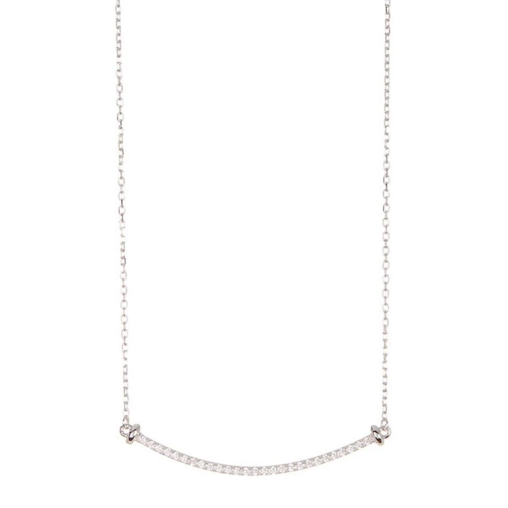 商品ADORNIA|Adornia Crystal Curved Bar Necklace silver,价格¥170,第1张图片