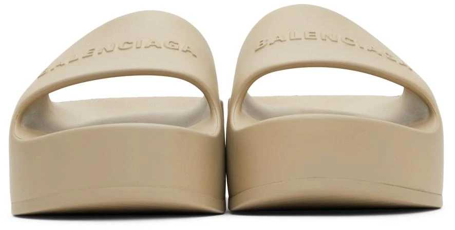 商品Balenciaga|Taupe Chunky Platform Slides,价格¥2719,第2张图片详细描述