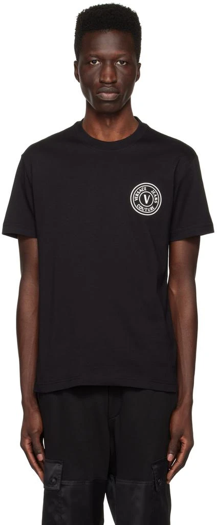 商品Versace|Black V-Emblem T-Shirt,价格¥711,第1张图片