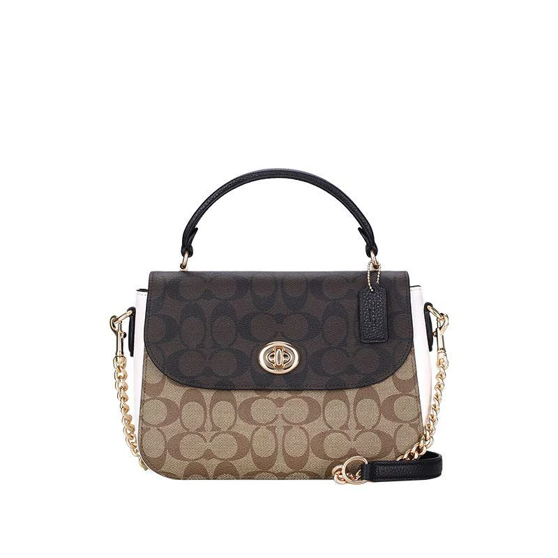 商品Coach|香港直邮coach蔻驰奥莱款Marlie系列女士链条斜挎包C1563IMNOX,价格¥2951,第1张图片