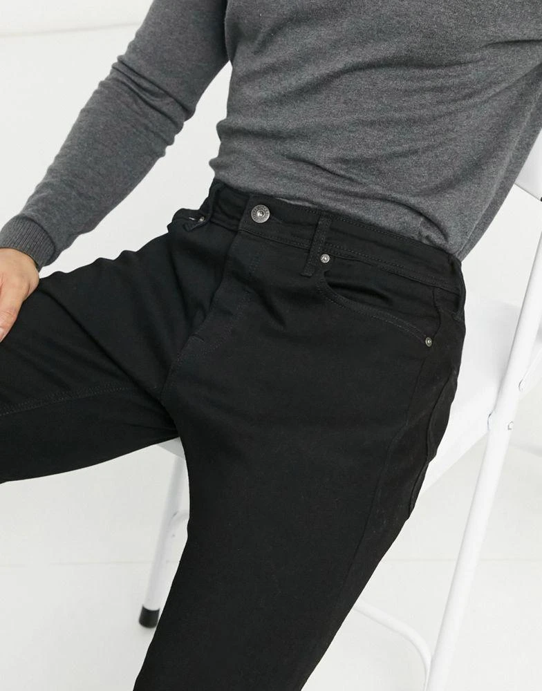 商品Jack & Jones|Jack & Jones Intelligence Mike straight fit jeans in black,价格¥429,第3张图片详细描述