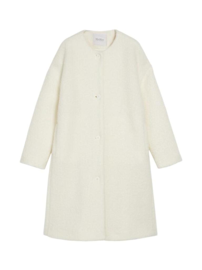 Max Mara Womens White Coat商品第1张图片规格展示