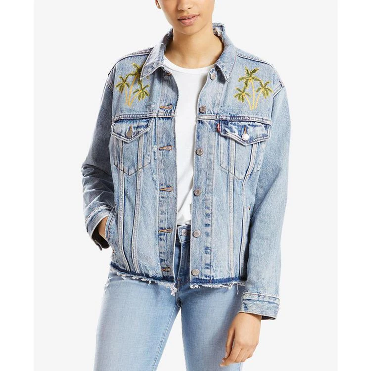 商品Levi's|® Ex-Boyfriend Embroidered Trucker Jacket,价格¥437,第1张图片