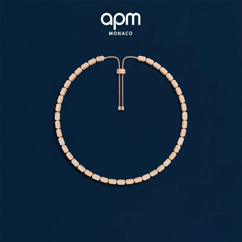 商品apm Monaco|APM Monaco 精致可调节 项链 女 简约吊坠首饰 玫瑰金色 PC7638OX,价格¥2942,第1张图片