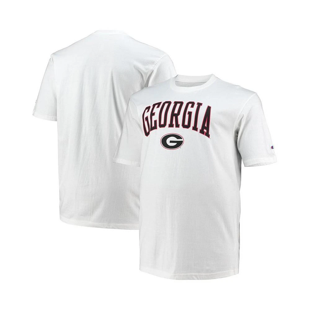 商品CHAMPION|Men's White Georgia Bulldogs Big and Tall Arch Over Wordmark T-shirt,价格¥220,第1张图片