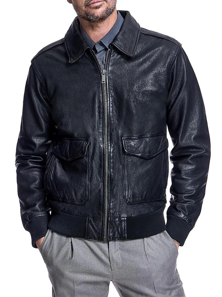 商品Maximilian|Men's Leather Pilot Jacket,价格¥5141,第2张图片详细描述