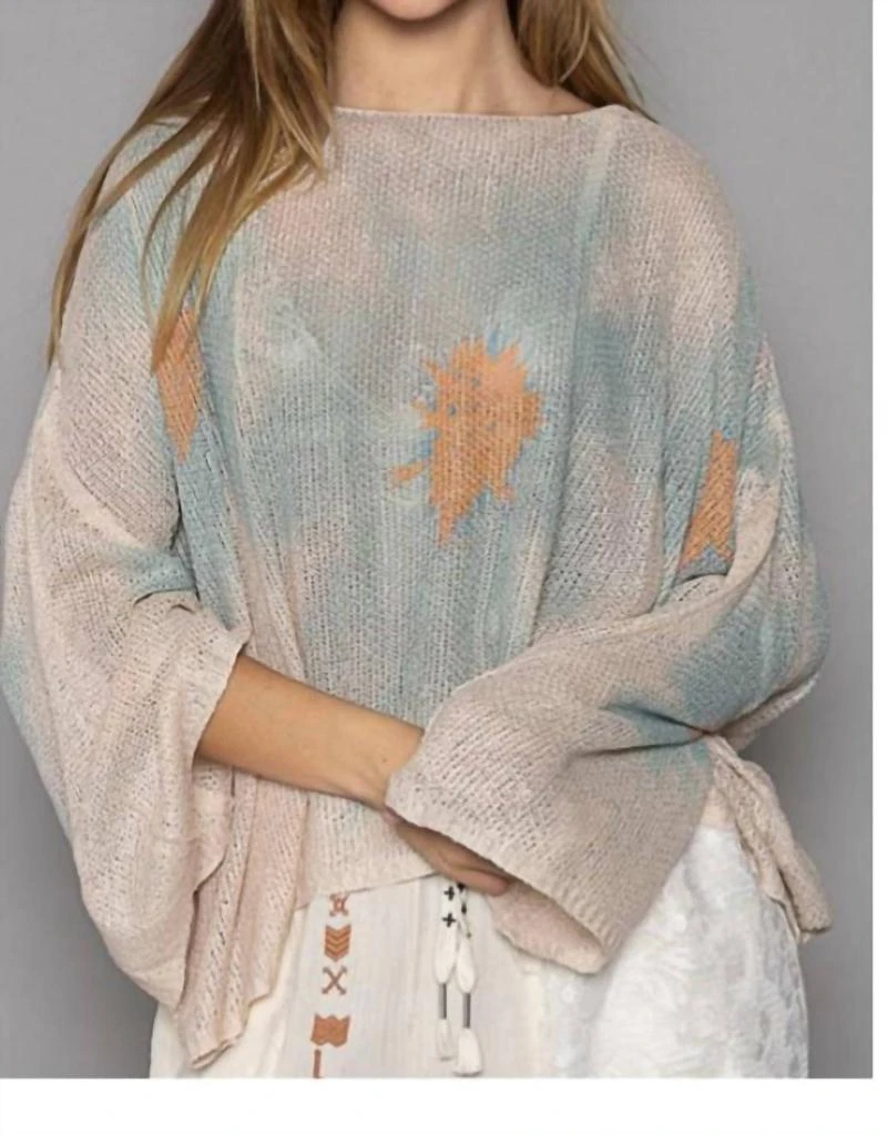 商品POL|Aurora Knit Poncho In Beige,价格¥271,第1张图片