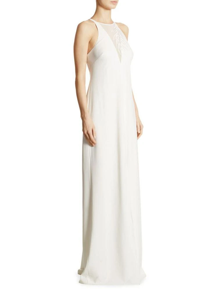 商品Halston Heritage|Lace-Inset Crepe Gown,价格¥1176,第1张图片