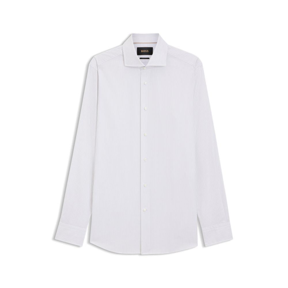 Slim-fit shirt in a structured cotton blend image 2