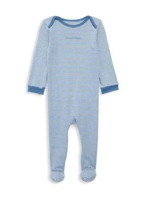 商品Calvin Klein|Baby Boy’s Striped Logo Footie,价格¥125,第1张图片