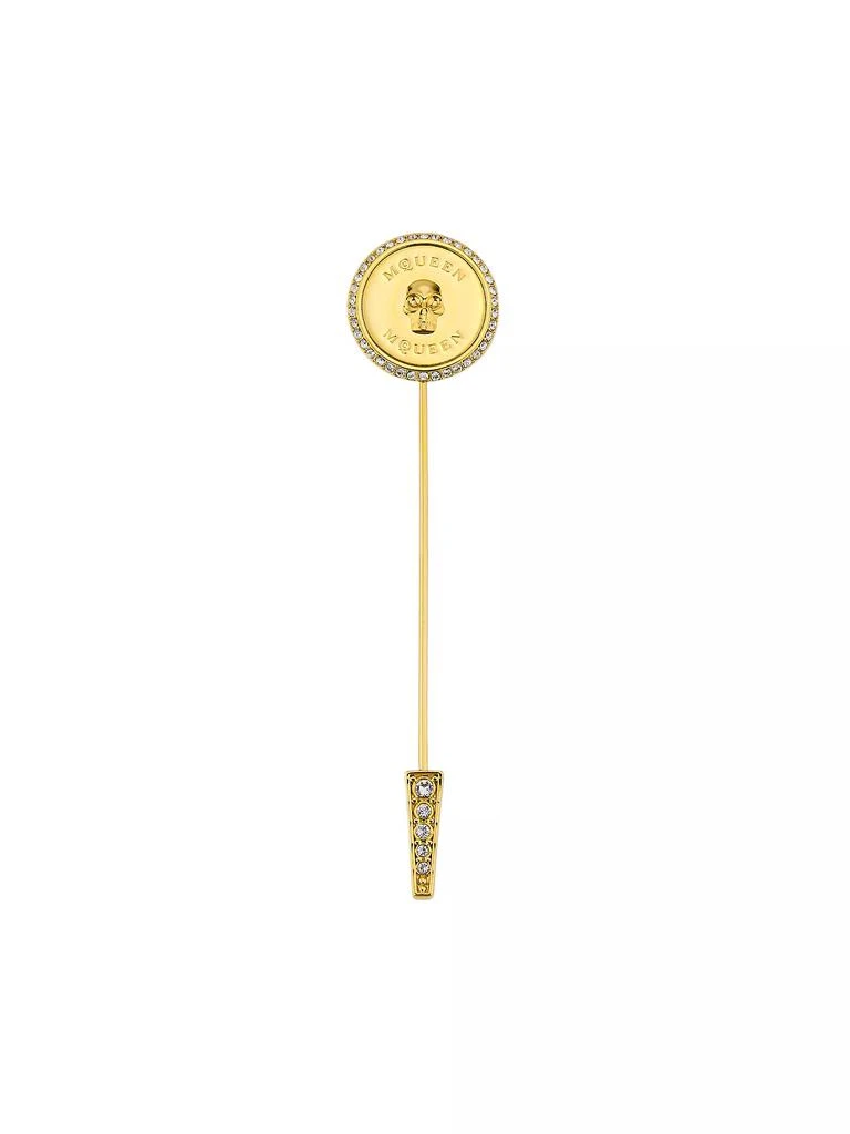 商品Alexander McQueen|Sovereign Skull Goldtone & Crystal Brooch,价格¥3659,第1张图片