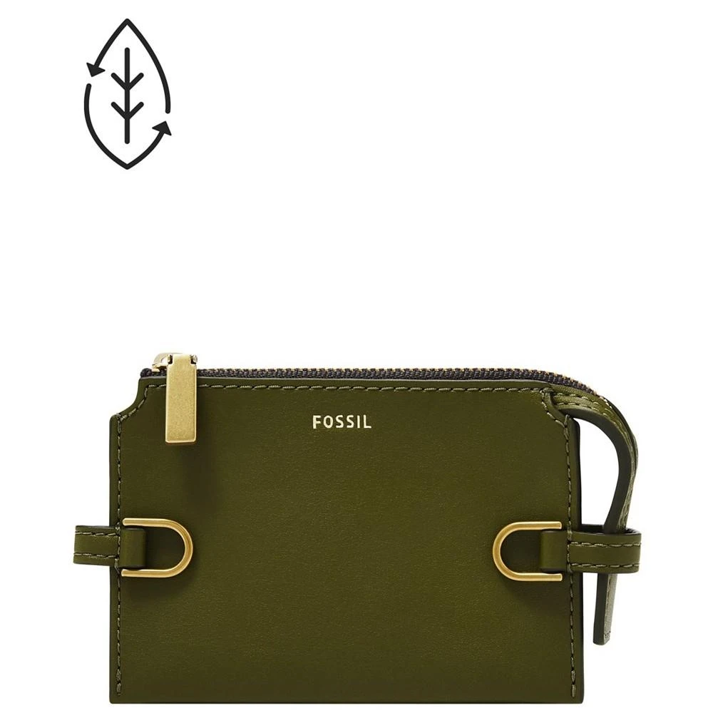 商品Fossil|Women's Kier Small Leather Goods Cactus Leather Card Case Wallet,价格¥337,第1张图片