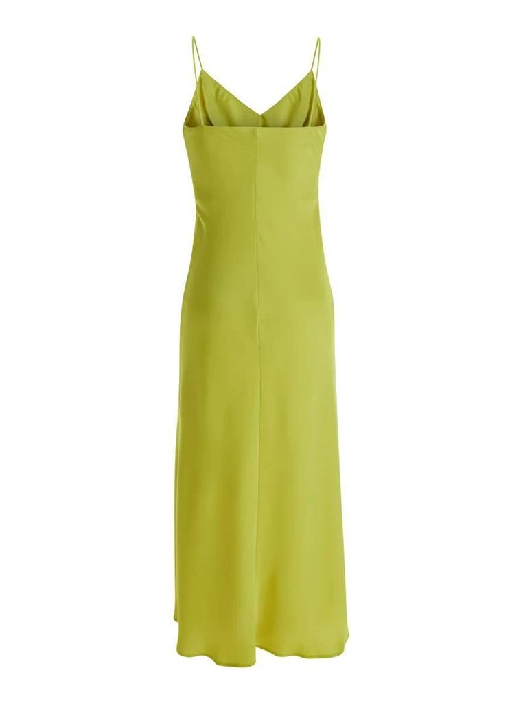 商品Plain|Yellow Slip Dress With V Neckline In Satin Woman in Yellow,价格¥1513,第1张图片