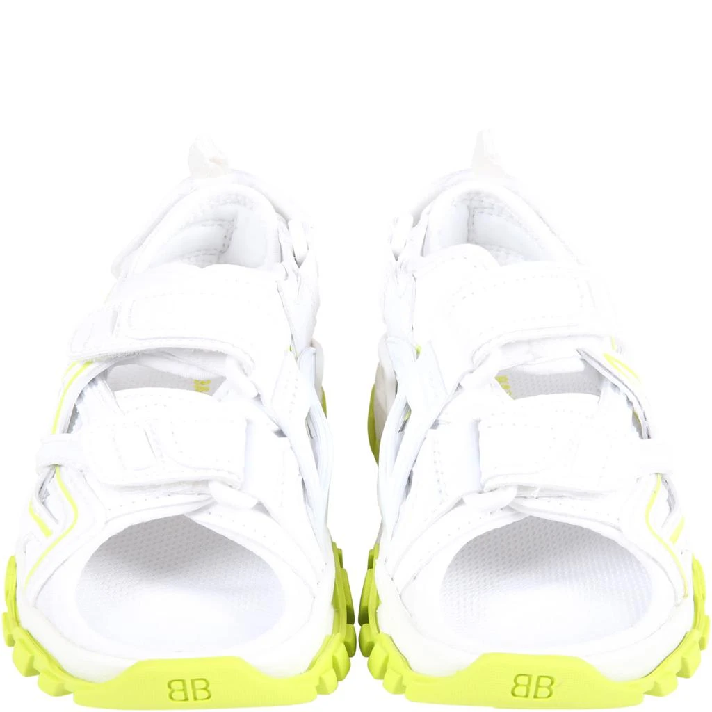 商品Balenciaga|Balenciaga White Sandals Track Clear Sole For Kids With Logo,价格¥2483,第2张图片详细描述