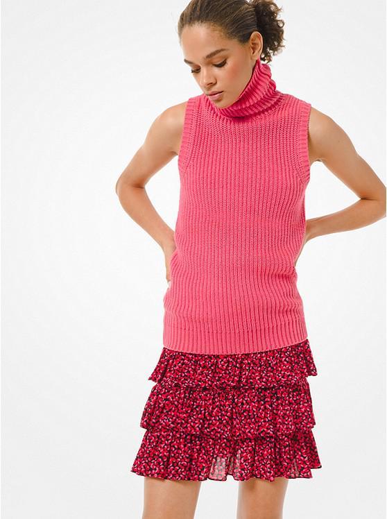 商品Michael Kors|Petal Stretch Viscose Tiered Ruffle Skirt,价格¥464,第5张图片详细描述