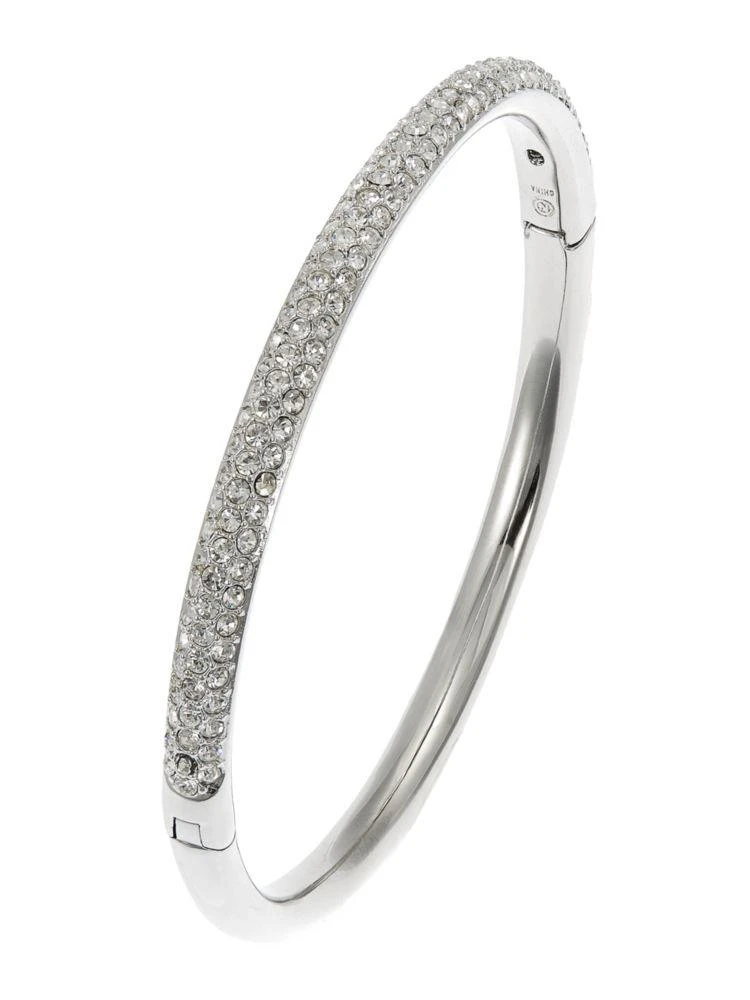 商品Nadri|Silvertone Crystal PavÃ© Hinge Bangle Bracelet,价格¥301,第1张图片