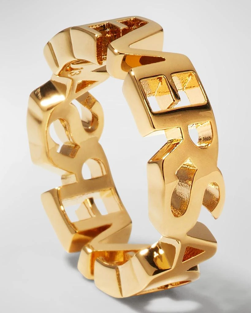 商品Versace|Logo Lettering Ring,价格¥1737,第3张图片详细描述
